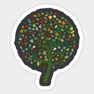 Abstract colorful tree Sticker